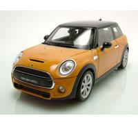 BMW Mini Cooper Hatch 2014 Arancione Nero Modellino 1:18 Welly