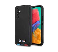 BMW Galaxy A54 5G Cover, Nero - Pelle Hot Stamp Tricolore