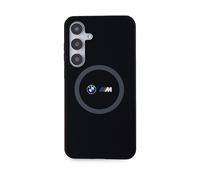 Custodia nera BMW MagSafe per Samsung Galaxy S24 Plus.
