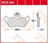 BMW R 1100 GS 1993-1999 TRW Biologico Allround Pastiglia Freno MCB680