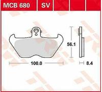 BMW R 1100 GS ABS 1998 TRW Sv Serie Sindered Pastiglie Freno MCB680SV