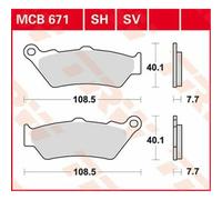 BMW R 1250 Rs ABS 2019-2022 TRW Sh Serie Sindered Post. Pastiglie Freno MCB671SH