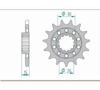 BMW S1000 RR / X / XR - PIGNONE AFAM 16 DENTI ACCIAO 166800 PASSO 525 -166800-16