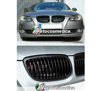 BMW Serie 3 E92 E93 05-10 coppia calandra griglie mascherina reni nero opaco