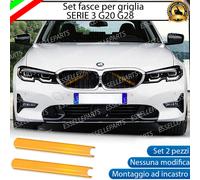 BMW SERIE 3 G20 G28 COVER RADIATORE GRIGLIA AD INCASTRO NO ADESIVO COLORE GIALLO