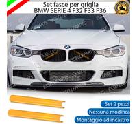 BMW SERIE 4 F32 F33 COVER RADIATORE GRIGLIA AD INCASTRO NO ADESIVO COLORE GIALLO