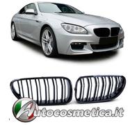 BMW Serie 6 GT F06 F12 F13 2011+ calandra coppia griglie reni nero lucido