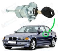 Bmw Serie E46 Cilindretto Porta Bussolotto Serratura Due Chiavi Sinistra 98 - 05