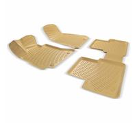 Bmw X 5 2007-13 Beige Modellato Fit Floor Liner 3D Protezione Interno 4 Pezzi