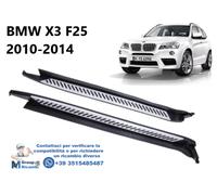 BMW X3 F25 10-14 Coppia Set Pedane Laterali Alluminio Scalette Sottoporta
