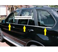 BMW X5 E53 1999-2006 Cromo Finestre Telaio Trim 6 pz Acciaio S.