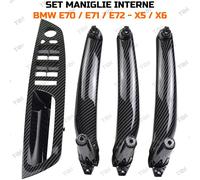 BMW X5 X6 E70 E71 E72 Kit Set 4 Maniglie Interne Anteriori Posteriori CARBON