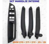 BMW X5 X6 E70 E71 E72 Kit Set 4 Pezzi Maniglie Interne Anteriori Posteriori NERO