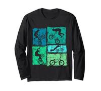 BMX Bike Lover Graphic per Uomini e Bambini Bicicletta retrò Maglia a Manica