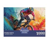 BMX Bike Rider Action Durable Interlocking Pieces Fun Hobby for Spare Time, Evenings, Weekends And Holiday Breaks 38x26cm/1000pcs