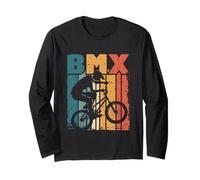 BMX Bike Rider Graphic per Uomini Ragazzi Ragazze Bicicletta retrò Maglia a Manica