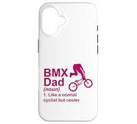 BMX Dad Bike Rider Extreme Sports Father Style Custodia per iPhone 16