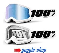 Occhiali cross 100% Strata 2 everest lente a specchio blu