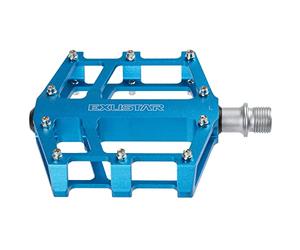 BMX-pedal EXUSTAR E-PB525, alloy body, CNC machined axle, blue, incl. replacement pins, in box