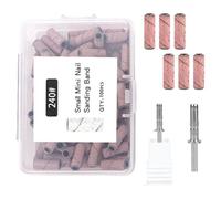 BMYUK 100 punte per unghie lucidate con piccole cinture di sabbia rosa per rimuovere la pelle morta e cheratina. Sono disponibili più opzioni per materiali sicuri e di alta qualità a lunga durata