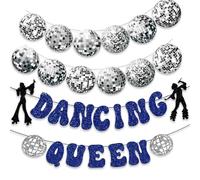 BMYUK Dancing Queen - Set di decorazioni per feste con glitter, per addio al nubilato, feste di addio al nubilato