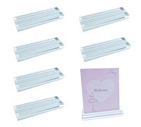 BMZXCH 6 Pezzi Segnatavolo Porta Cartoline Menu da Segna Tavolo per Matrimonio, Supporto Segnaposto Matrimonio Stabile in Acrilico per Menù, Portafoto, Cartoline, Matrimoni, Feste (10 x 3 x 1 cm)