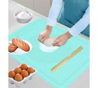 BMZXCH Spianatoia Silicone Grande per Impastare Antiaderente, 70×50 cm Extra Grande Tappetino da Pasticceria Antiscivolo Impastare con Misure per Impasti da Appoggio, Pizza, Fondente, Biscotti