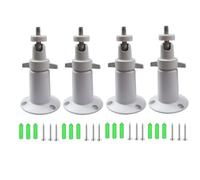 bnafes Supporto da parete/soffitto in metallo, regolabile per interno/esterno, compatibile con Arlo, Arlo Pro 2 3, Arlo Ultra CCTV e fotocamera compatibile con testa a vite da 1/4 (4 pezzi, bianco)