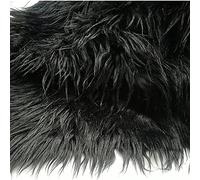 BNALU Tessuti di Lusso in Pelliccia Sintetica 160×100 Cm Pile Soffice E Accogliente per Fai-da-Te Costume Camera Decoratore Pavimento Bambini Giocano Tappeto Cosplay(Color:Nero)