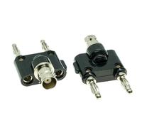 BNC femmina a due doppi connettori a banana da 4 mm Adattatore connettore coassiale Splitter 1M2M