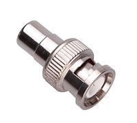BNC Maschio a RCA Femmina Adattatore Fono CCTV Coax Coaxial Accoppiatore Connettore Spina Compatibile con Telecamera di Sicurezza CCTV/Sistemi di Sorveglianza DVRs Switchers Cavo TV Placcato Nickel