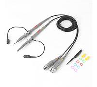 BNC Oscilloscope Probe Kit 100Mhz Precision Switchable 1X 10X Attenuation Test Cable with Detachable Hook Tip for Electronics Engineers Lab Technicians Grey 2pcs