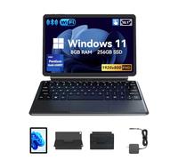 BNCF NewBook 10 - Tablet PC portatile 2 in 1 da 10,1 pollici, compatibile con Windows 11 con Intel Pentium Gold 6500Y, 8 GB di RAM 256 GB SSD, touchscreen 1920 x 800 FHD, micro HDMI/USB-C 3.2 con