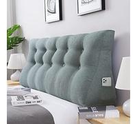 BNCKTRD Grande cuscino da lettura con schienale alto, cuscino lombare per il massimo relax e piacere di lettura con rivestimento in lino lavabile, 160 cm, grigio