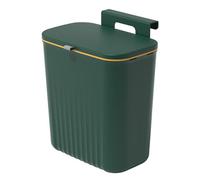 Bncxdc pattume tecnologico, pattumiera differenziata, Cestino per rifiuti da cucina con coperchio, bidone della spazzatura appeso per il riciclo domestico, 9.5 litri, verde