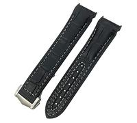 BNCXMO 19mm 20mm 21mm 22 mm di orologio in gomma adatto per Omega Planet Ocean Diver 300 Silon Sports Watch Strap