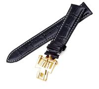 BNCXMO 19mm 20mm 21mm 22mm Guida orologio in pelle genuina per cinghia di mucca marrone nera di Patrimony VC (colore: colore: argento bianco marrone, dimensioni: 19 mm)