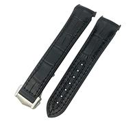 BNCXMO 19mm 20mm 21mm 22mm in gomma Canda di guardia adatto per Omega Planet Ocean Diver 300 Strap di orologio sportivo in nylon in silicone (colore: nylon arancione nero, dimensione: 19 mm)