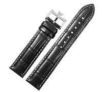 BNCXMO 19mm 20mm 21mm 22mm Sostituzione della fascia d'oro in pelle genuina per Patrimony VC Black Blue Brown Cowhide Strap (colore: 25-12mm, dimensione: 22mm)