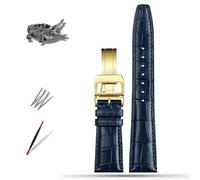 BNCXMO 20 mm 21 mm 22 mm Crocodile Watch Strap Sostituzione Sostituzione ForPortoghese Famiglia Porotfino Orologi pilota Orologi Bracciale pieghevole Class (,), 21 mm