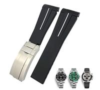 BNCXMO 20 mm da 21 mm cinghia di orologio in gomma per sottomariner Daytona GMT Hamilton Curved End Sport Watchband