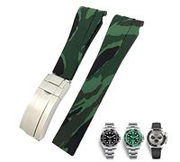 BNCXMO 20 mm da 21 mm cinghia di orologio in gomma per sottomariner Daytona GMT Hamilton Curved End Sport Watchband