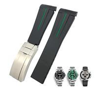 BNCXMO 20 mm da 21 mm cinghia di orologio in gomma per sottomariner Daytona GMT Hamilton Curved End Sport Watchband
