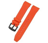 BNCXMO 21mm 22 mm Canda di guardia in gomma curva per T120 SEASTAR T120407A T120417A Bracciale da polso a orologio in silicone arancione nero