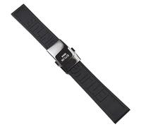 BNCXMO 22 mm a morbida barca di orologio in gomma balck a basse per breitling a nastro orologio da orologio silicone braccialetti di schieramento del bracciale