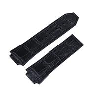 BNCXMO 25 * 19mm Cow Real Leathe in gomma Silicone Back Watchband Watch Band , per cinghia per la fibbia per farfalla di Big Bang Accessori
