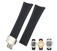 BNCXMO 25 mm a forma di in gomma in gomma cinghia di orologio da orologio impermeabile per patek philippe nautilus da uomo bracciale