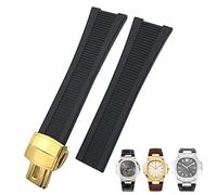 BNCXMO 25 mm a forma di in gomma in gomma cinghia di orologio da orologio impermeabile per patek philippe nautilus da uomo bracciale