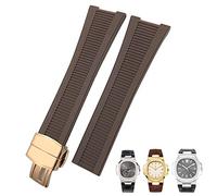 BNCXMO 25 mm a forma di in gomma in gomma cinghia di orologio da orologio impermeabile per patek philippe nautilus da uomo bracciale