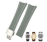 BNCXMO 25 mm a forma di in gomma in gomma cinghia di orologio da orologio impermeabile per patek philippe nautilus da uomo bracciale